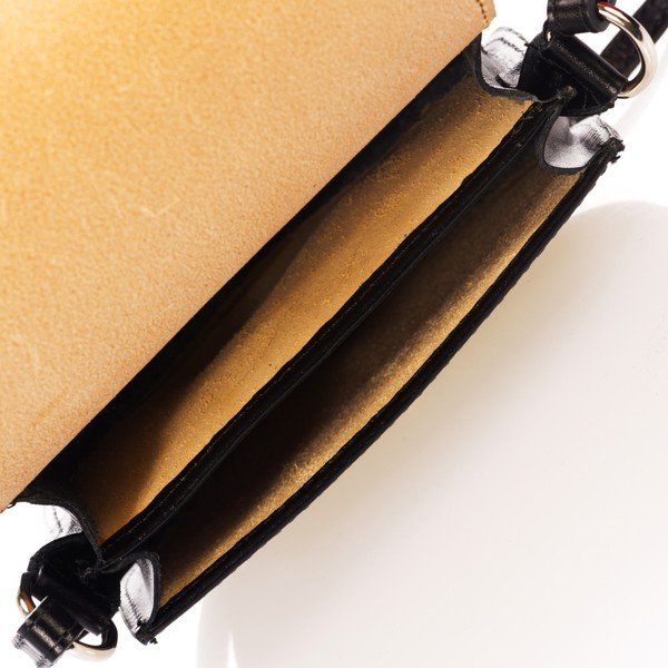 Borsa in vera pelle nera Bubo - Federica Bassi-image-3