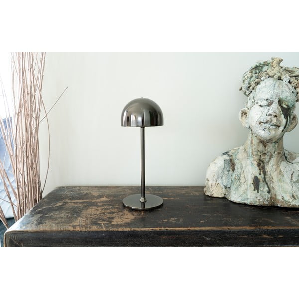 Lampada da tavolo LED grigio scuro con paralume in metallo con telecomando (altezza totale 30 cm) Tim – Sirius-image-2