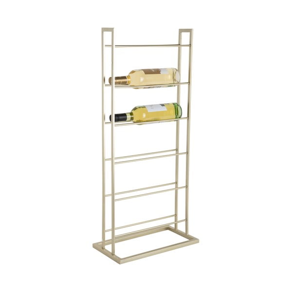 Portabottiglie dorato in metallo numero di bottiglie 5 38x84,5x20 cm Single Floor – PT LIVING-image-3