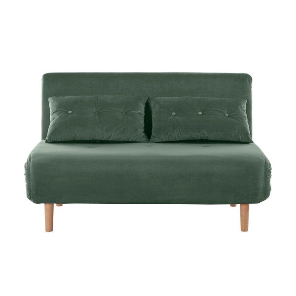 Divano in velluto verde 125 cm Magalli - Støraa-image-2