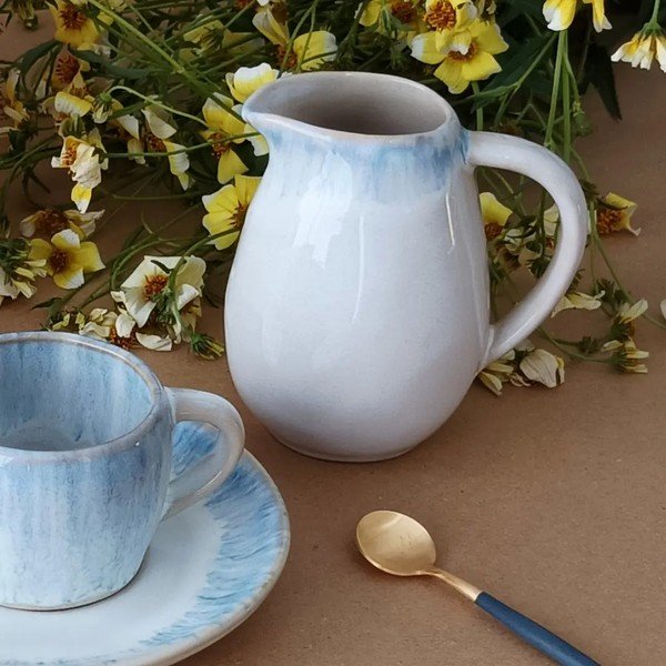 Lattiera bianca in gres 200 ml Brisa – Costa Nova-image-2