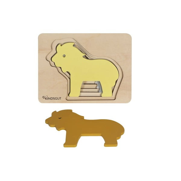 Puzzle a inserimento in legno Lion - Kindsgut-image-2