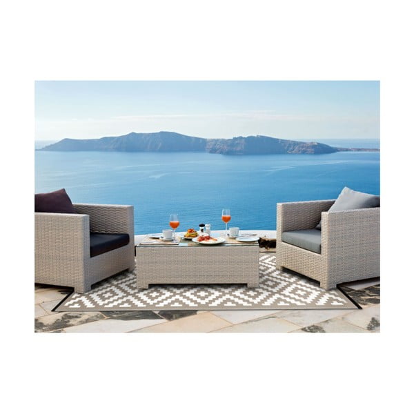 Béžovo-bílý oboustranný koberec vhodný i do exteriéru Green Decore Nirvana, 120 x 180 cm-image-3