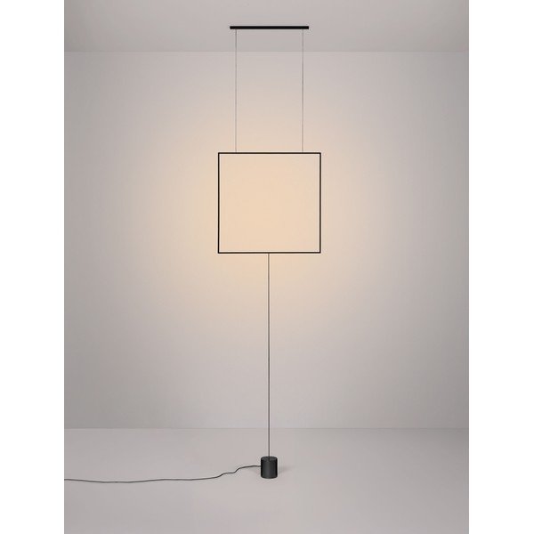 Lampada da terra LED nera opaca in metallo (altezza totale 392 cm) Dahlia – Nova Luce-image-2