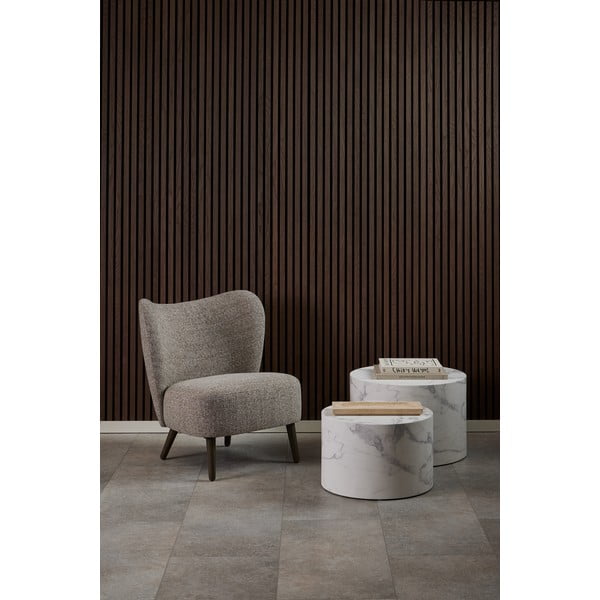 Poltrona beige in tessuto bouclé Elmont - Actona-image-3