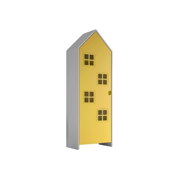 Armadio per bambini giallo e bianco in legno di pino 37x172 cm Casami Bruges - Vipack