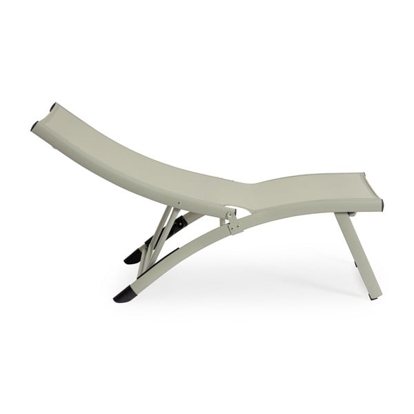 Sdraio da giardino grigio tortora in metallo regolabile/pieghevole Taylor – Bizzotto-image-2