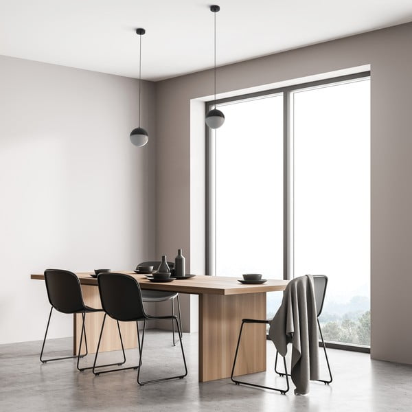 Apparecchio a sospensione nero, altezza 150 cm Eclipse - SULION-image-1