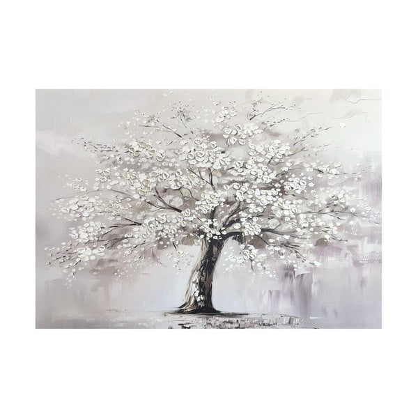 Quadro con elementi dipinti a mano 70x100 cm White Tree – Styler