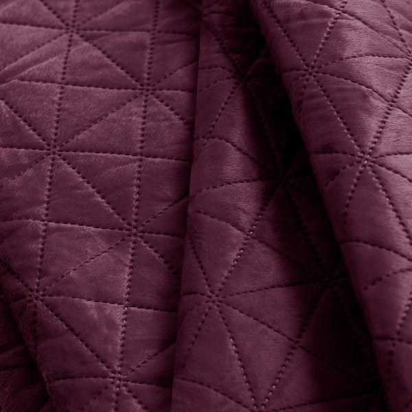 Copriletto trapuntato in velluto rosa scuro 170x210 cm Laila - AmeliaHome-image-3