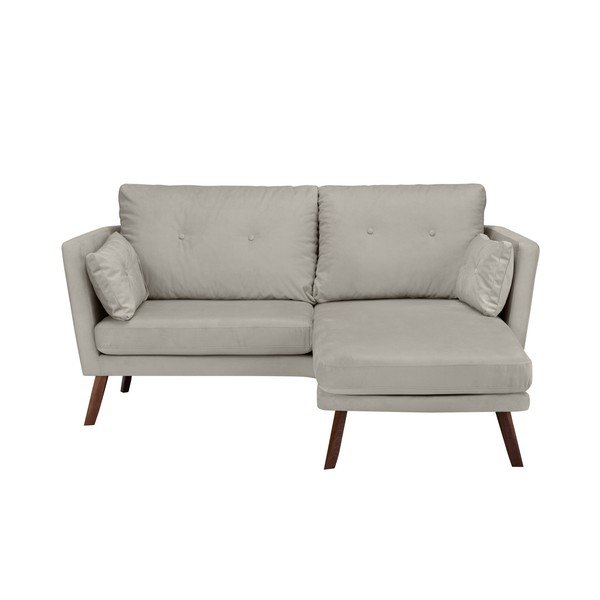 Divano beige a tre posti Elena, con un lettino nell'angolo a destra - Mazzini Sofas-image-1