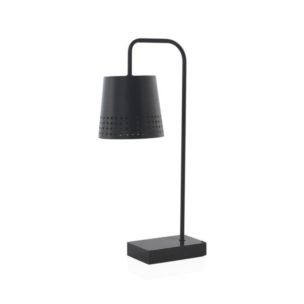 Černá stolní lampa s mramorovým podstavcem Geese, výška 48 cm