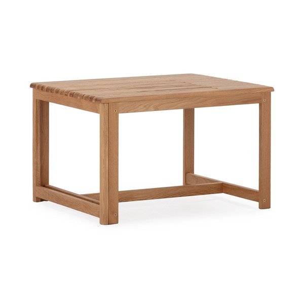 Tavolino da salotto di colore naturale in rovere massiccio 60x70 cm Unai – MOME-image-3