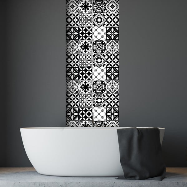 Set di 30 adesivi murali Decal Tiles Azulejos , 10 x 10 cm Rosario - Ambiance-image-3