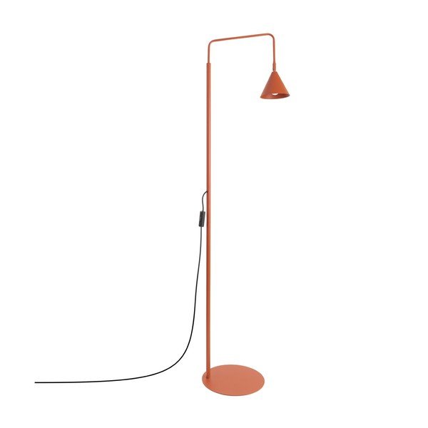 Lampada da terra color mattone in acciaio con struttura flessibile (altezza totale 165 cm) Zylo – Sollux