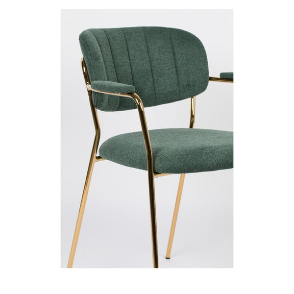 Sedie da pranzo verde scuro in un set di 2 Jolien - White Label-image-1