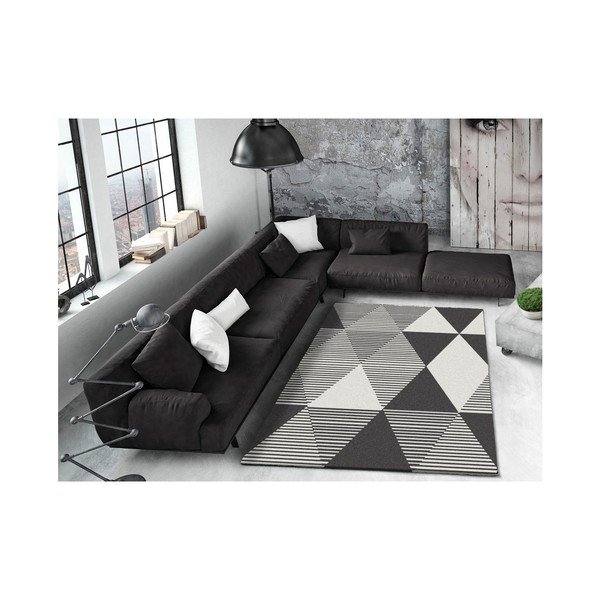Tappeto bianco e grigio Norvegia, 140 x 200 cm - Universal-image-2