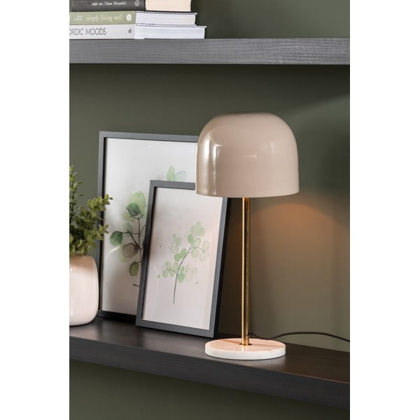 Lampada da tavolo color crema con paralume in metallo (altezza 50 cm) Manta - Leitmotiv-image-1