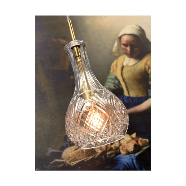Lampada a sospensione color oro con paralume in vetro ø 14 cm Brussels - it's about RoMi-image-2