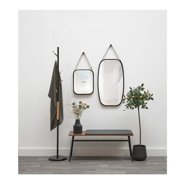 Specchio da parete con cornice nera Idylic, lunghezza 40,5 cm Idyllic - PT LIVING-image-2