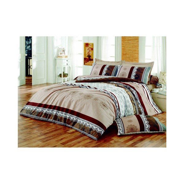 Biancheria da letto matrimoniale con lenzuolo Dantele Pelin, 200 x 220 cm - Mijolnir