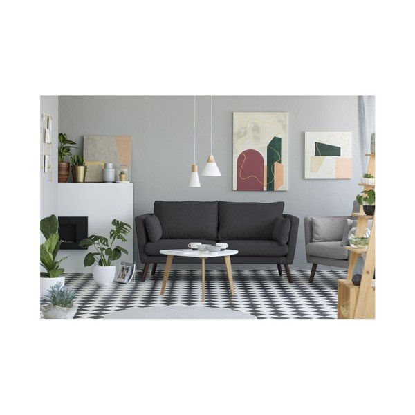 Divano a 3 posti grigio scuro Elena - Mazzini Sofas-image-3