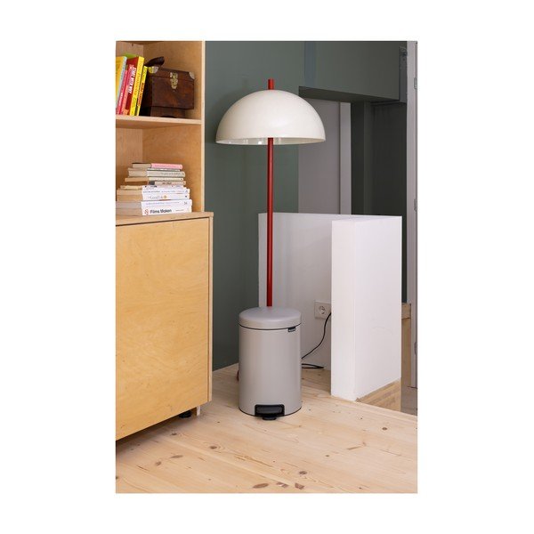 Cestino per la spazzatura grigio chiaro in acciaio con pedale 12 l NewIcon – Brabantia-image-1
