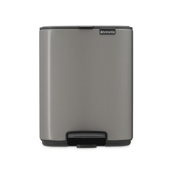 Cestino per la spazzatura grigio in acciaio con pedale 7 l Bo – Brabantia-image-4