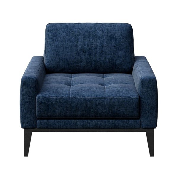 Poltrona blu Musso con rivestimento in tessuto - MESONICA