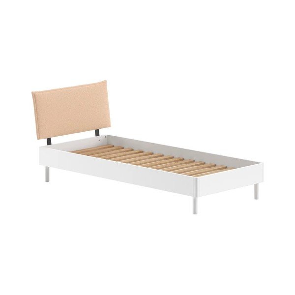 Letto singolo bianco in faggio massiccio con rete inclusa 90x200 cm Forrest – Vipack