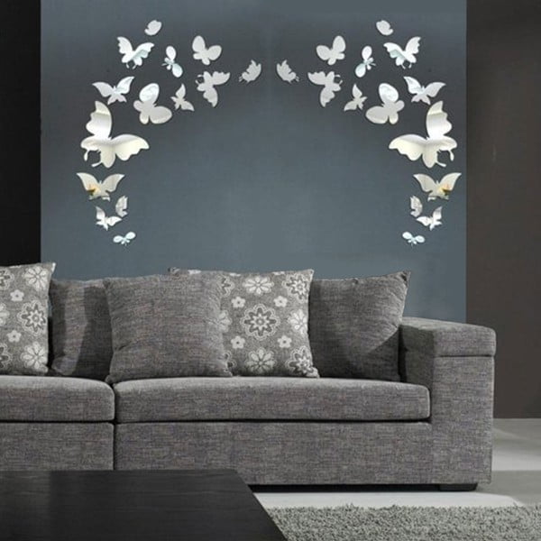 Set di 28 adesivi a specchio Butterfly - Ambiance-image-1