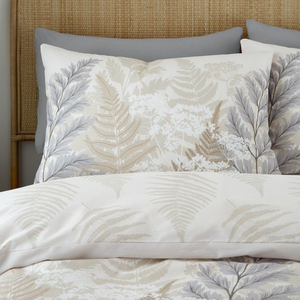 Biancheria da letto singola beige e crema 135x200 cm Floral Foliage - Catherine Lansfield-image-3
