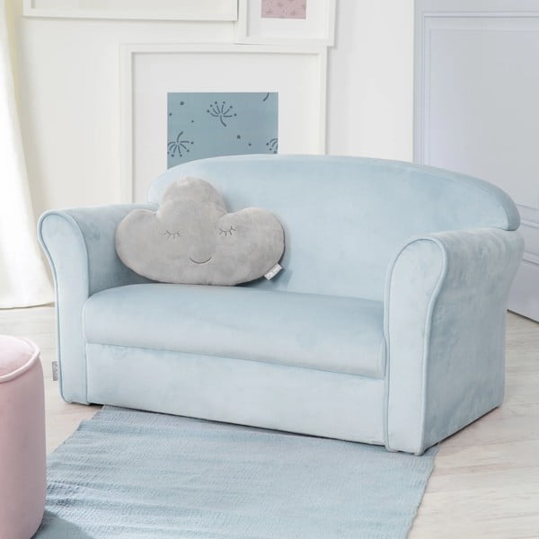 Divano per bambini in velluto azzurro 78 cm Lil Sofa - Roba-image-1