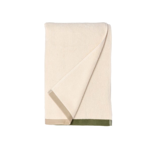 Asciugamano in cotone verde e beige 70x140 cm Contrast - Södahl
