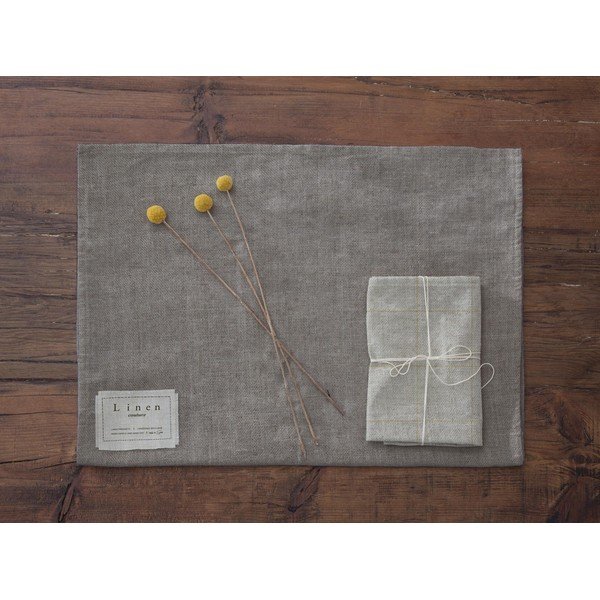 Set di 4 tovaglioli di lino Beige Lines, 43 x 43 cm - Really Nice Things-image-3