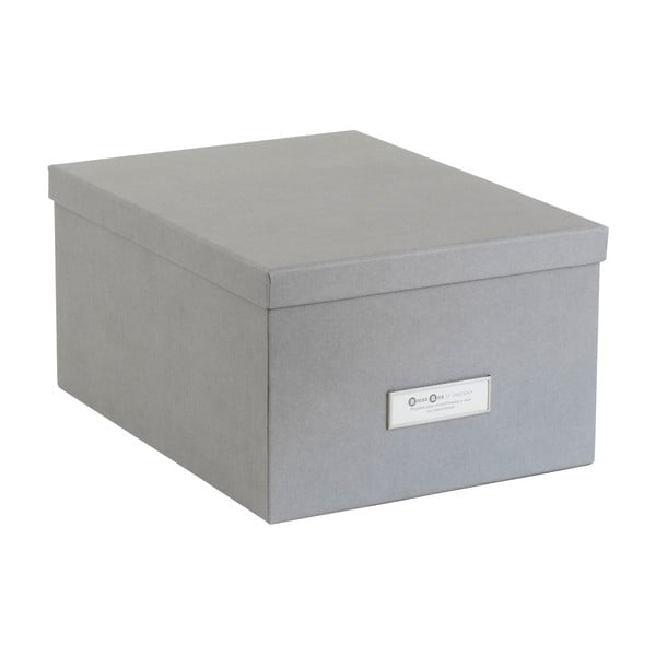 Set di 3 scatole portaoggetti grigie Inge - Bigso Box of Sweden-image-3