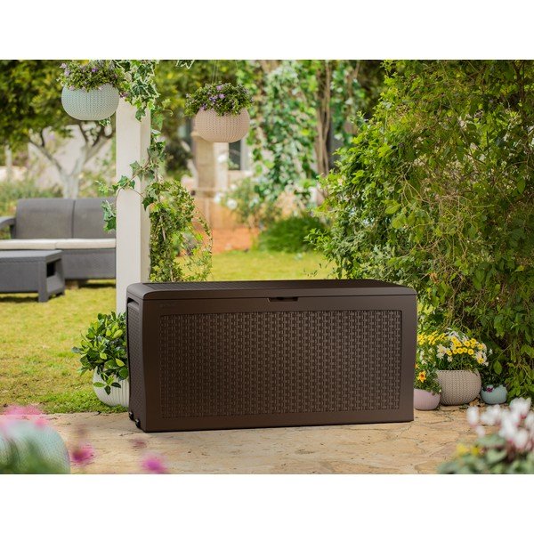 Contenitore da giardino marrone scuro in plastica Samoa – Keter-image-1