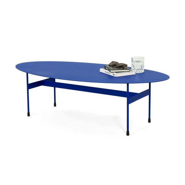 Tavolino da salotto blu in metallo 39x120 cm Mira – Spinder Design-image-3