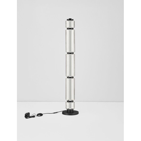 Lampada da terra LED nera opaca in vetro (altezza totale 123 cm) Liesa – Nova Luce-image-4