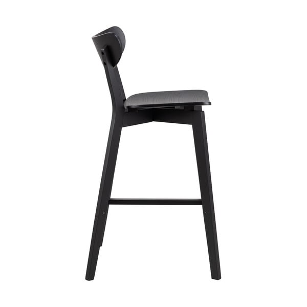 Sgabelli da bar in legno di gomma nera in set da 2 105 cm Roxby - Actona-image-4