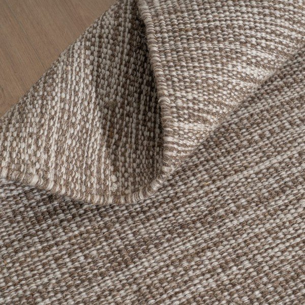 Tappeto reversibile marrone con lana 80x150 cm - Ixia-image-2