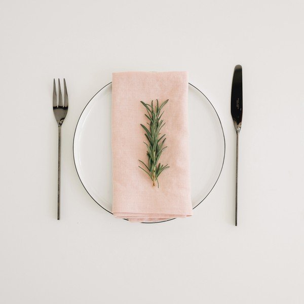 Set di 2 tovaglioli di lino rosa Misty - Linen Tales-image-1