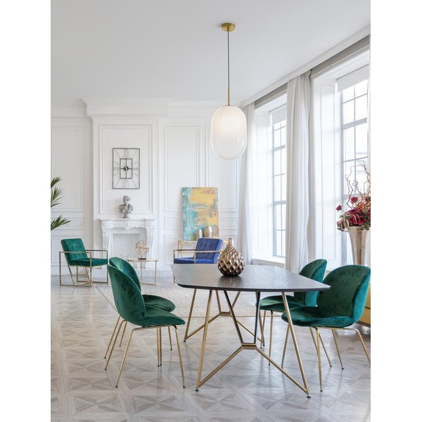 Lampadario bianco/dorato in vetro ø 24 cm Chrysi – Nova Luce-image-2