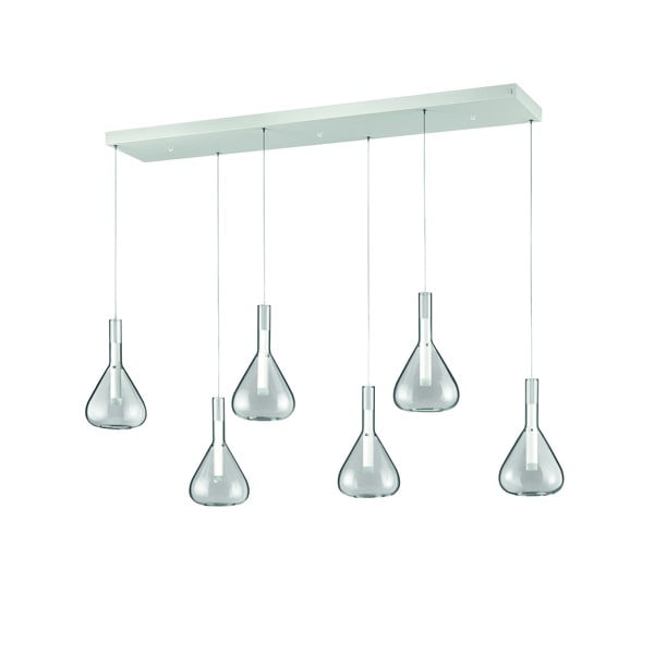 Apparecchio a sospensione a LED bianco con paralume in vetro Cipera - CINQUE-image-1