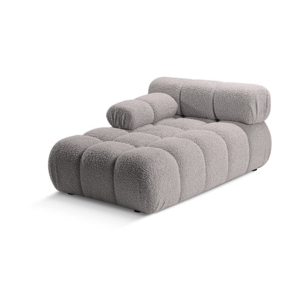 Modulo divano grigio chiaro in tessuto bouclé (angolo sinistro) Bellis - Micadoni Home-image-3