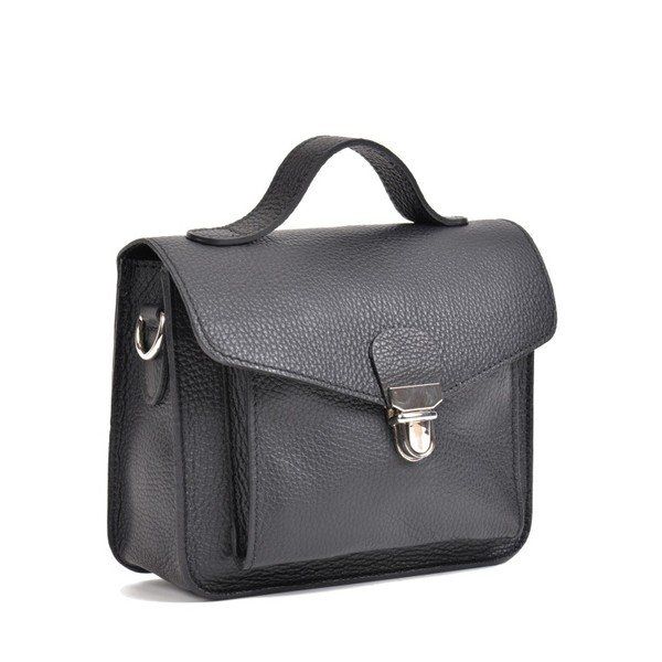 Černá kožená kabelka Mangotti Bags Cristina-image-4