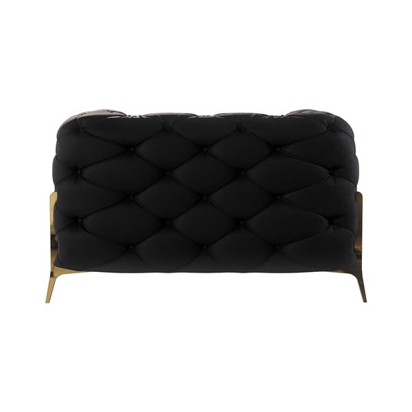 Poltrona nera con rivestimento in velluto Chelsea Bis – Ropez-image-3