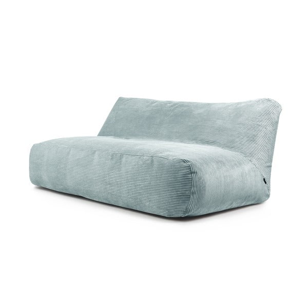 Puof a sacco color menta con rivestimento in velluto a coste Sofa Tube 190 – SLOWDOWN