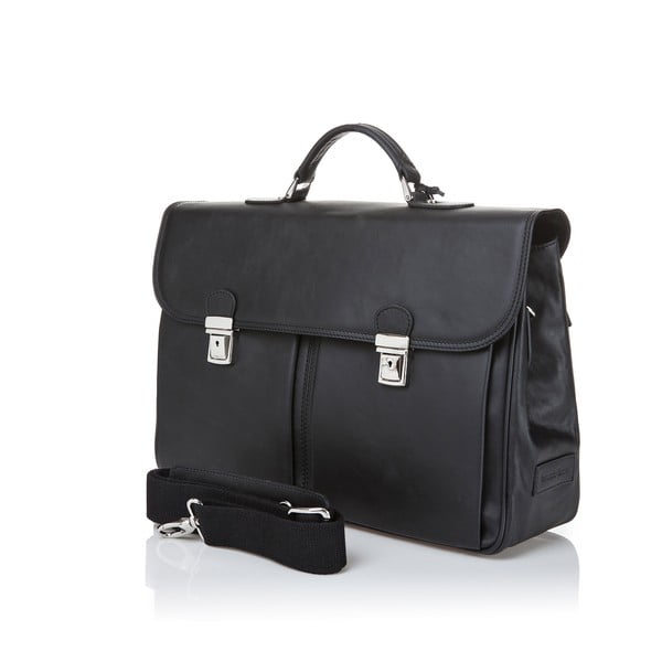 Cartella da uomo in pelle di vitello nera Brief - Ferruccio Laconi-image-1