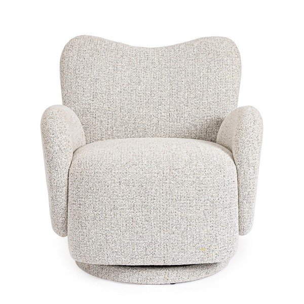 Poltrona grigio chiaro girevole Harper – Bizzotto-image-2